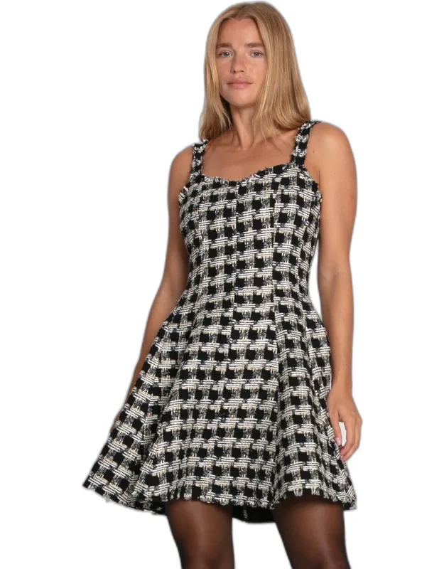 Die For You Mini Dress With Sweetheart Neckline And Frayed Edges