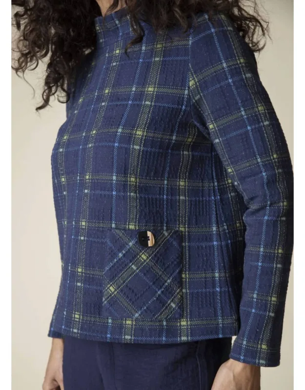 Plaid Pocket Pullover