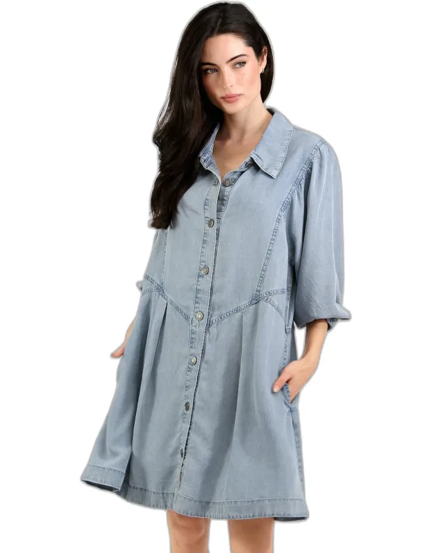 Supercut Denim Dress