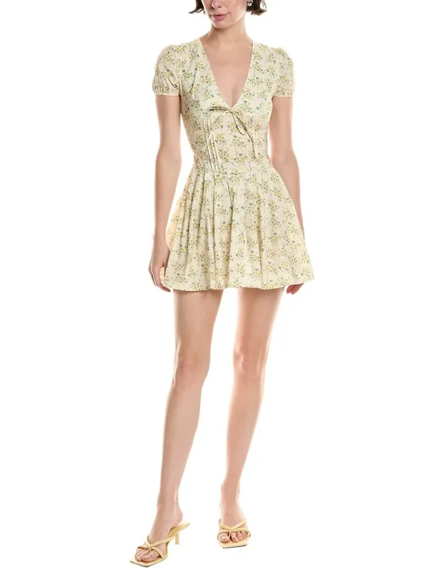 Pleated Mini Dress