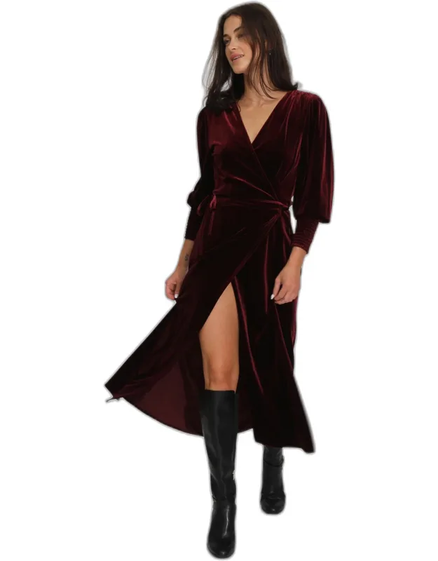 Velvet Wrap Dress
