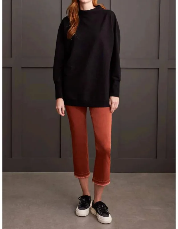 Funnel Neck Tunic Top