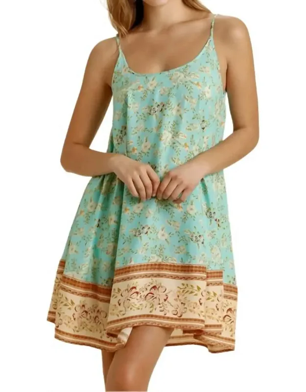 Floral Spaghetti Strap Flowy Dress