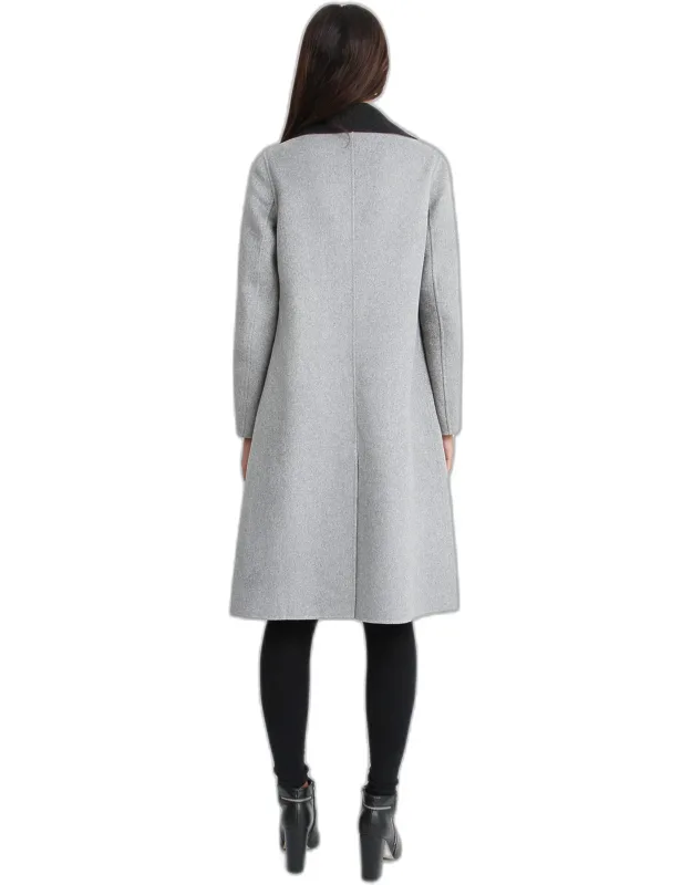 Lexington Two Tone Wool Blend Coat