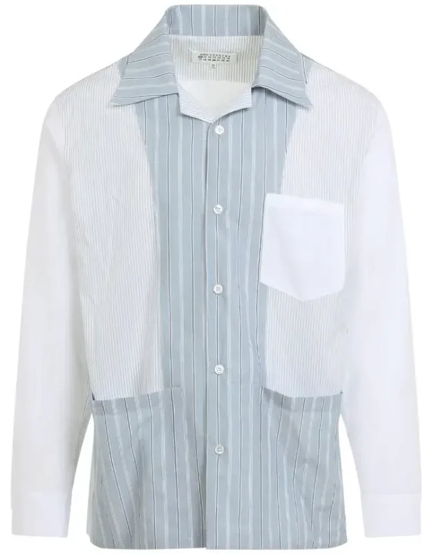 Shirt With Bowling Collar And Long Sleeves