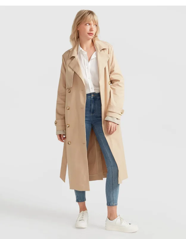 Empirical Trench Coat With Removable Cuff Details And Oversized Styling