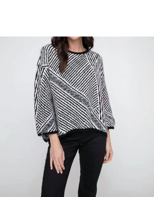 Striped Fringe Swing Pullover
