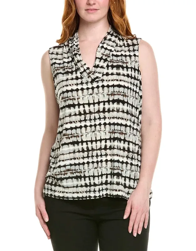 Anne Klein Plus Blouse With Chic Stand Collar And Comfortable To Wear