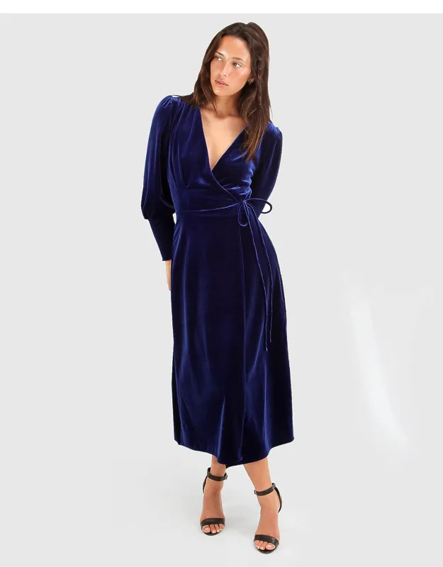 Velvet Wrap Dress