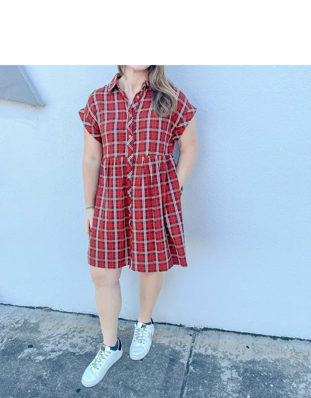 Classic Charm Plaid Mini Dress