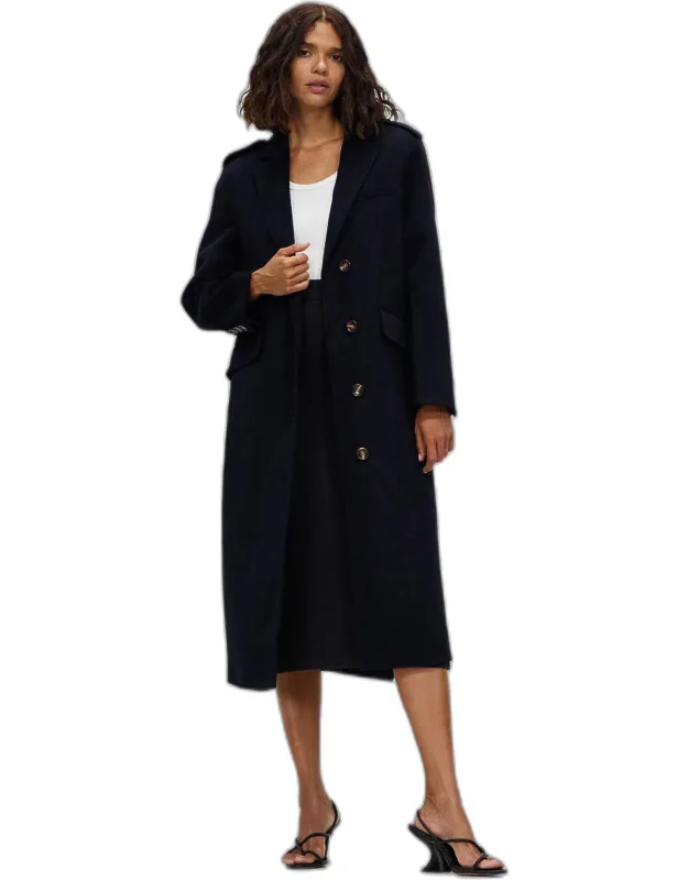 Tainted Love Longline Coat - Sleek Design, Warm Length