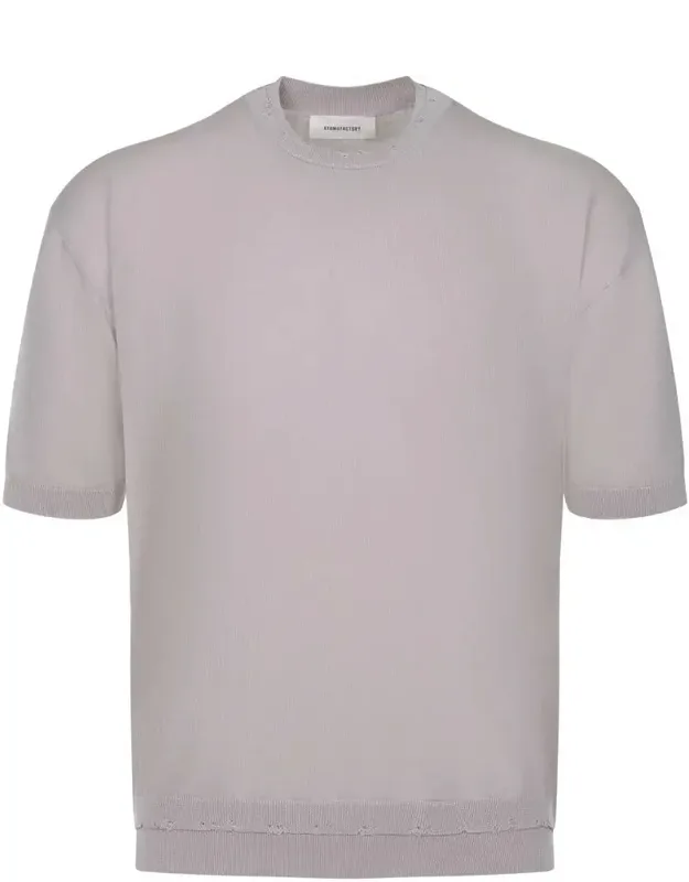 Atomo Factory T-shirt With Ribbed Crewneck And Short Sleeves