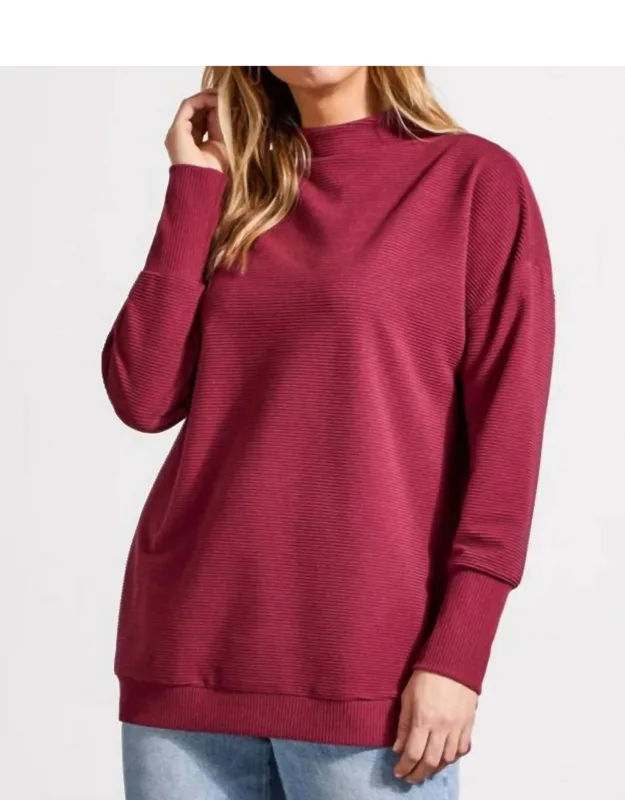 Funnel Neck Tunic Top