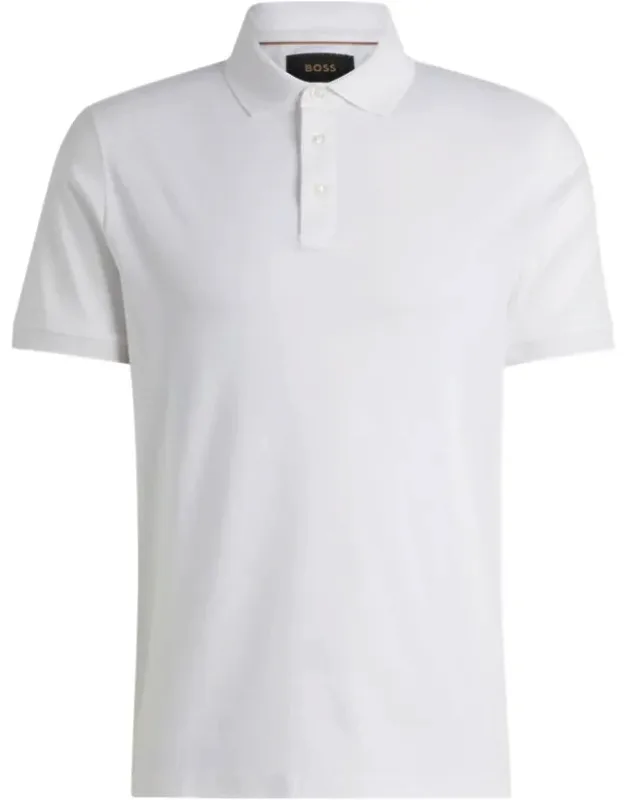 Regular-fit Polo Shirt In Mercerized Cotton With Mother-of-pearl Buttons