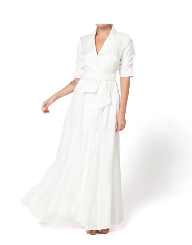 Shimmery Collar Maxi Dress