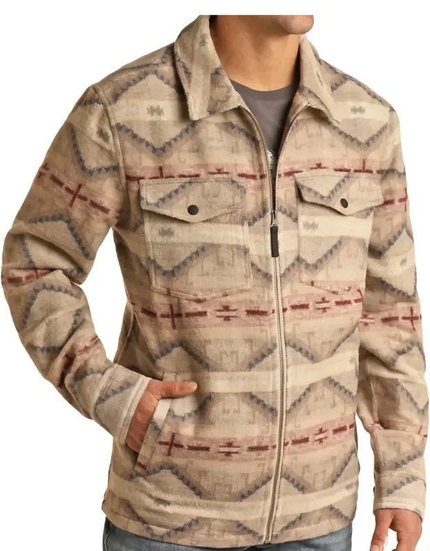 Aztec Full-zip Shirt Jacket