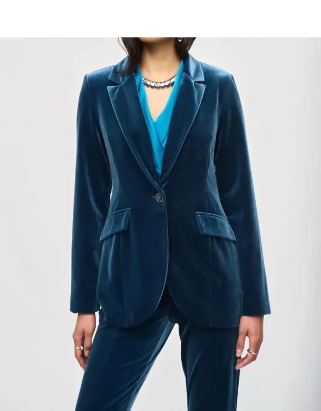 Velvet Fitted Blazer