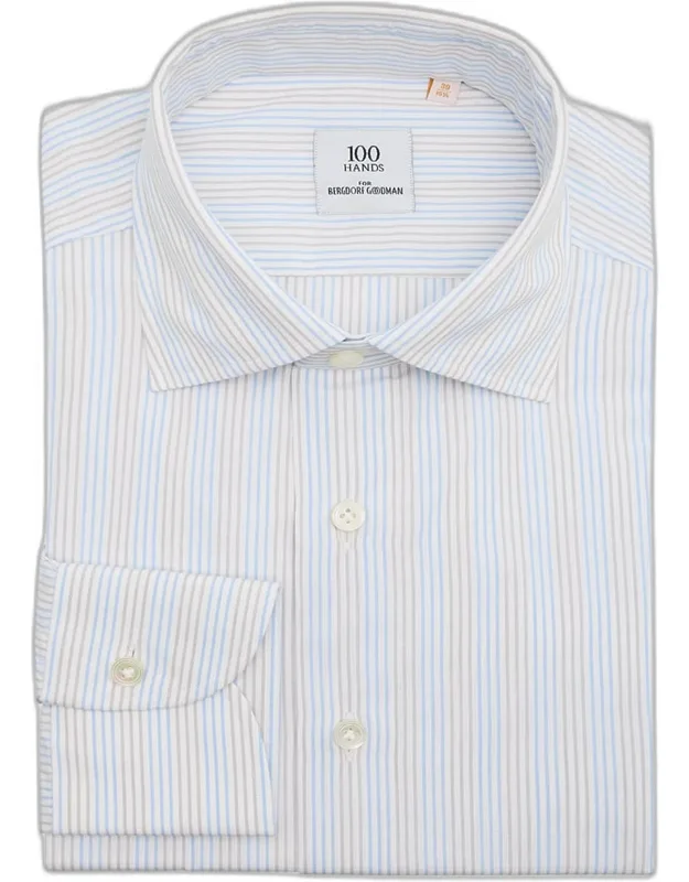 Cotton Multi-stripe Dress Shirt