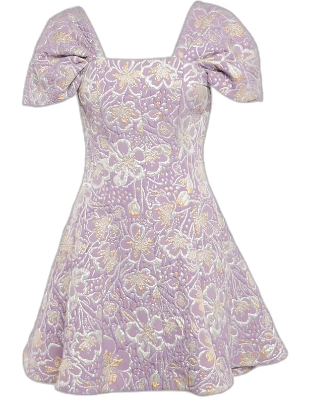 Floral Jacquard Mini Dress