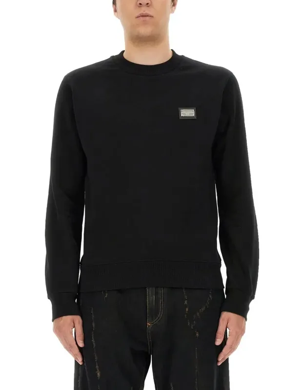 Sweatshirt With Logo Plaque