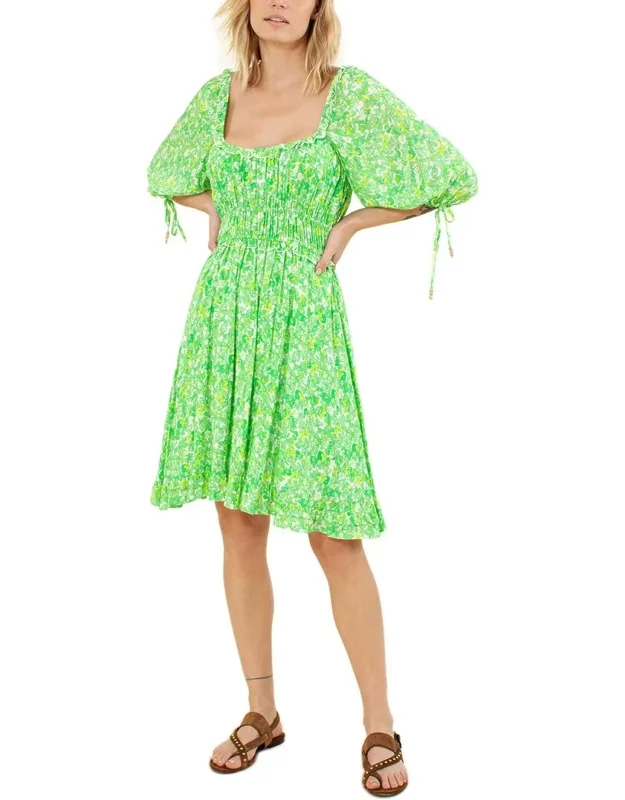Ruffle Trim Mini Dress