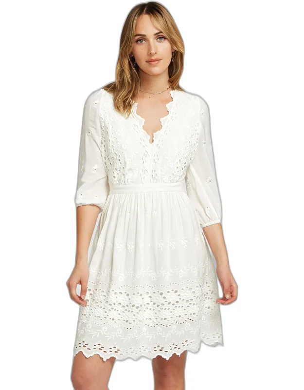 Eyelet Mini Dress