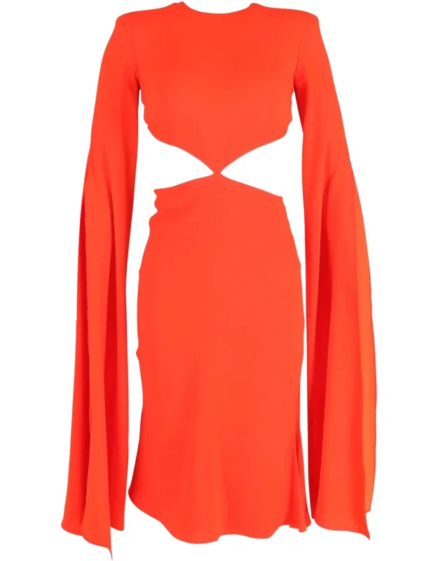 Cape Effect Cutout Dress