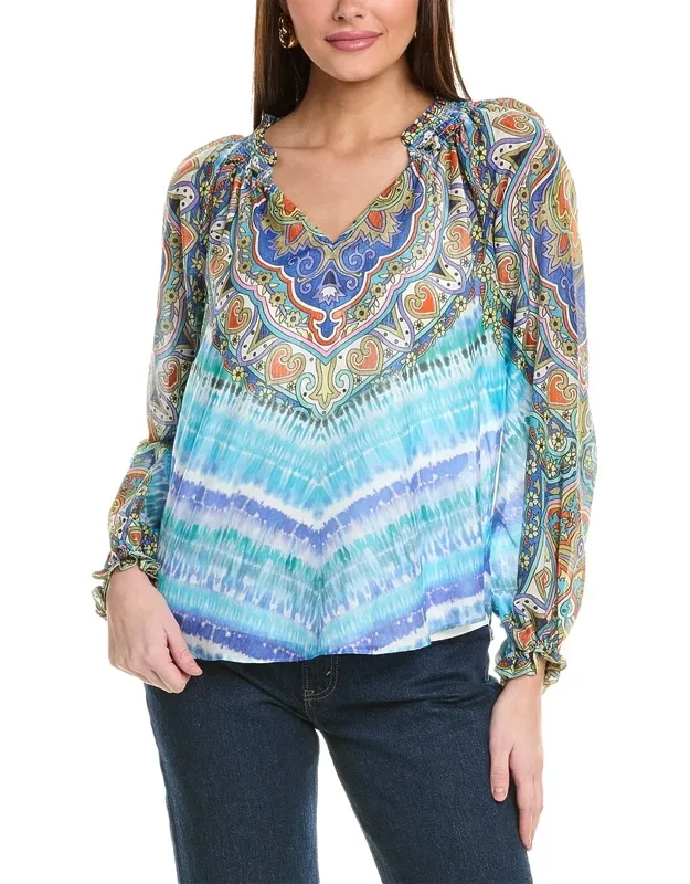 Silk-blend Top