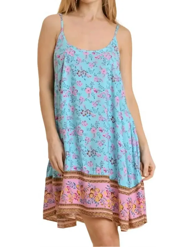 Floral Spaghetti Strap Flowy Dress