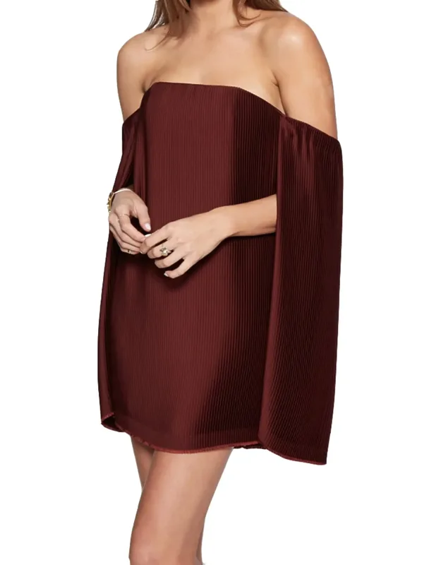 Spiral Pleat Mini Dress