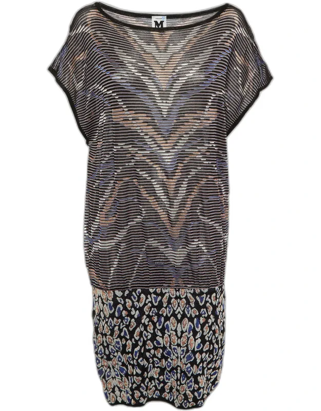 Animal Pattern Knit Shift Dress