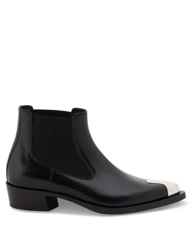 Punk Leather Chelsea Boots