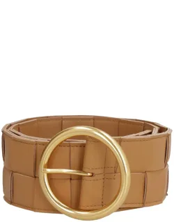 Bottega Veneta Leather Belt, Intrecciato, 6 Cm Height