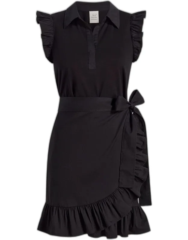 Ruffled Combo Mini Dress