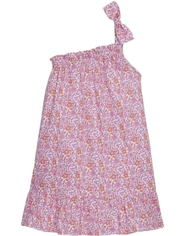 One-shoulder Bow Dress