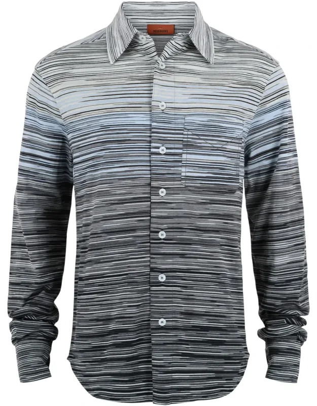 Shaded Slub Button-up Shirt