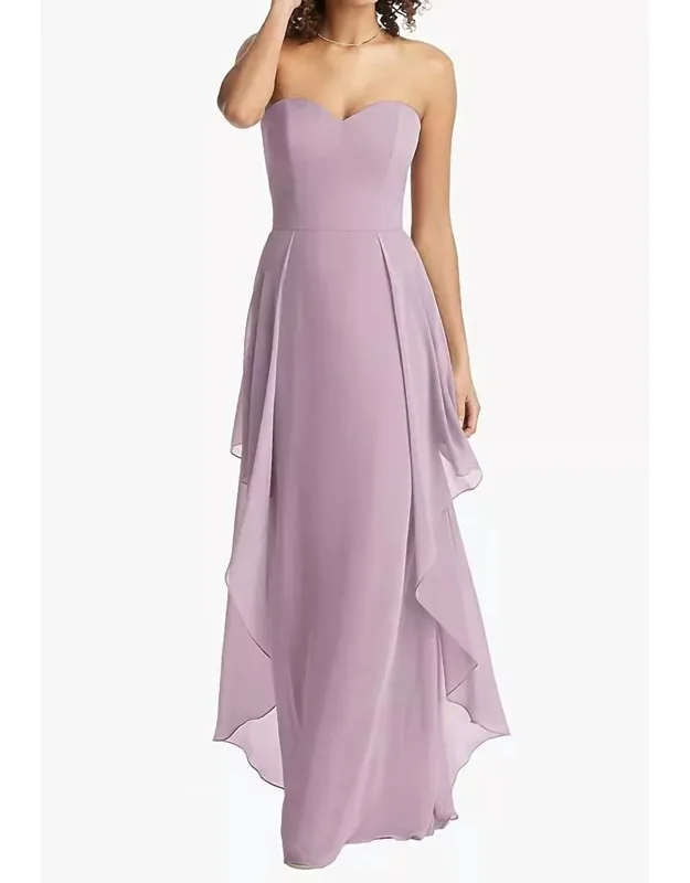 Strapless Chiffon Dress