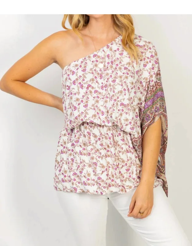 Off Shoulder Floral Print Top