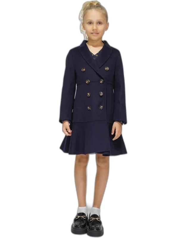 Wool Blend Fitted Coat
