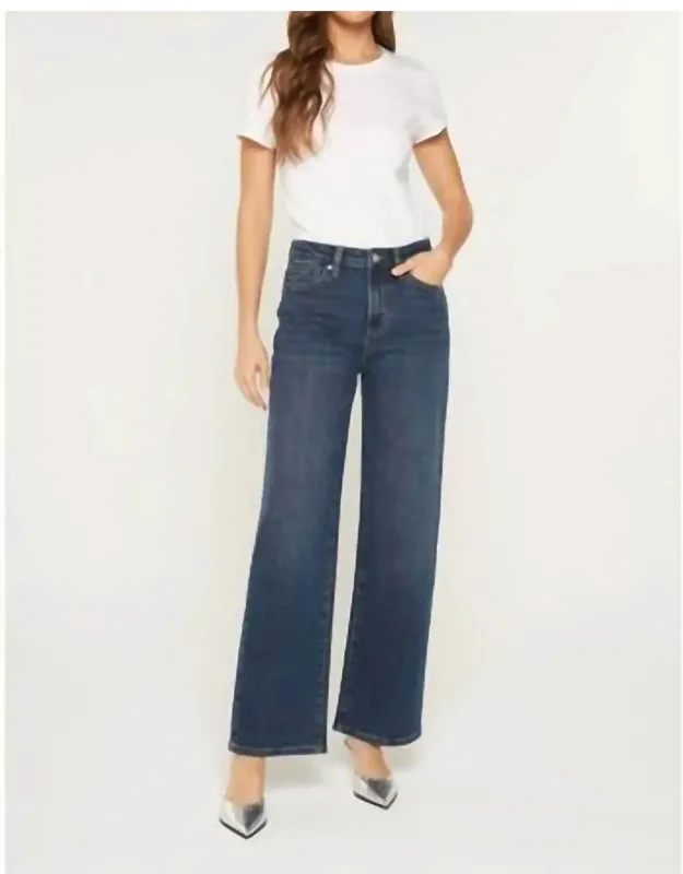High Rise Loose Fit Straight Leg Jeans