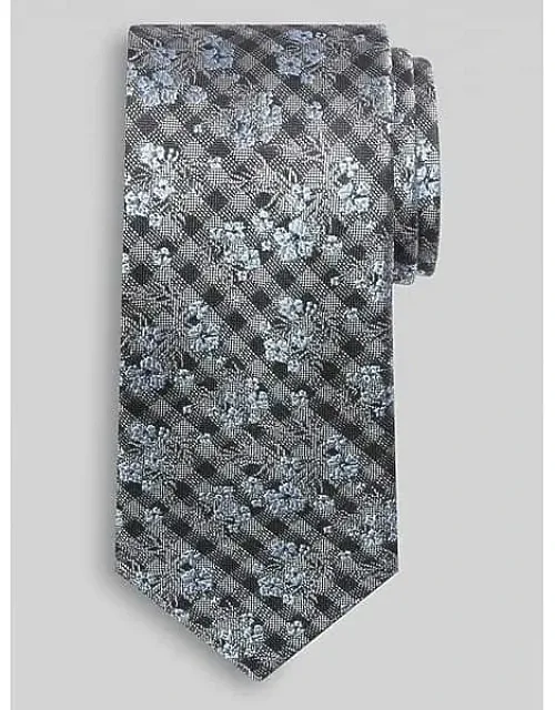 Check Floral Tie