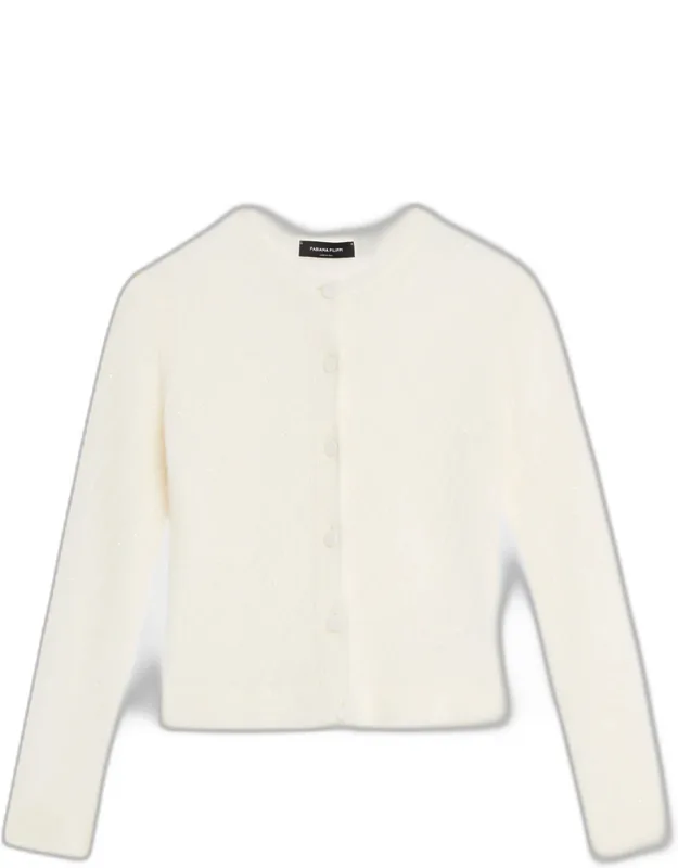 Diagonal-stitch Sequin Knit Sweater