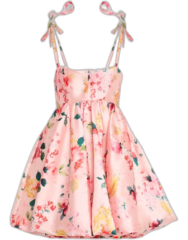 Floral Babydoll Dress With Pockets