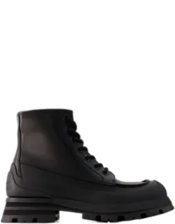 Tread Ankle Boots - Smooth Calfskin, Rubber Sole