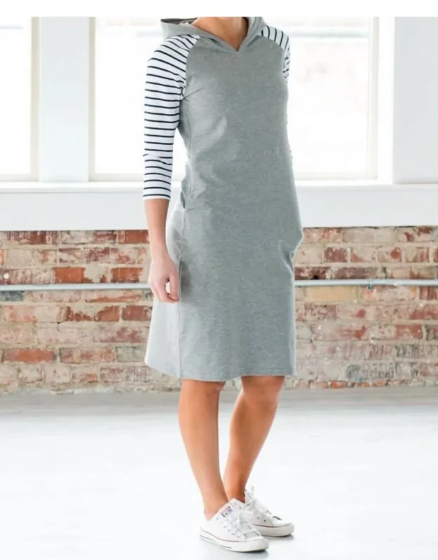 Stripe Hoodie Dress