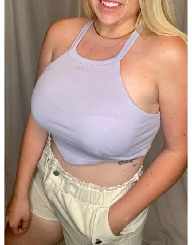 Cropped Halter Tank Top