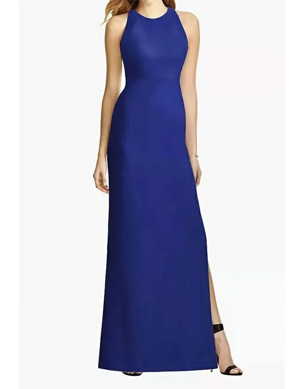 Crepe Long Formal Dress