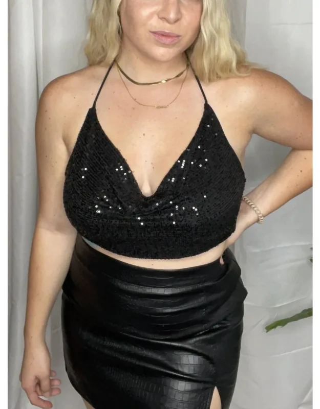 Sequin Tie Top