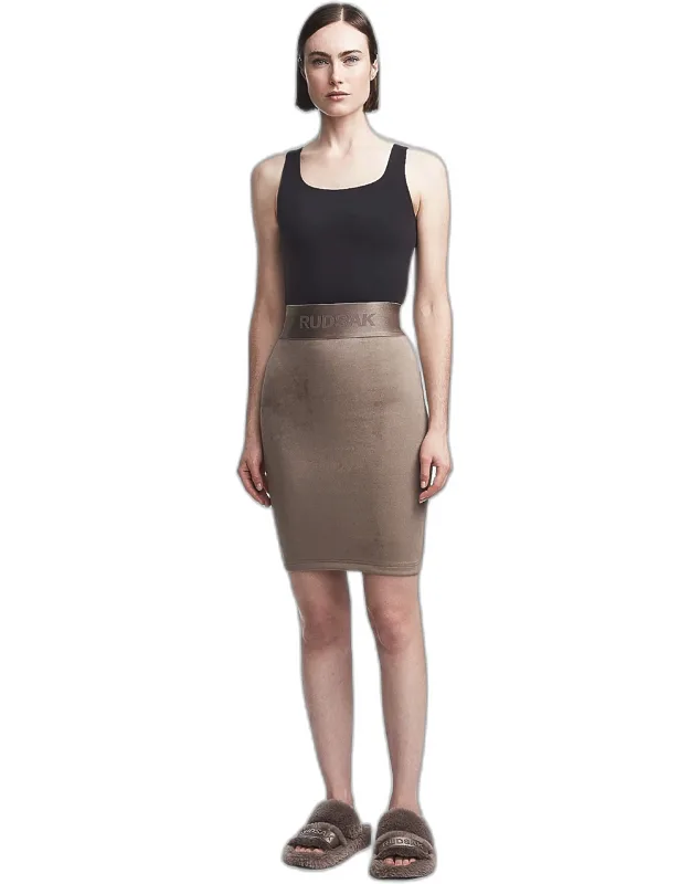 Faux Suede Pencil Skirt