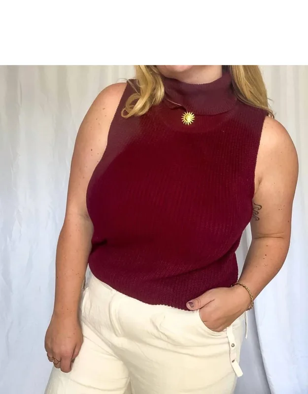 Martini Turtle Neck Knit Top
